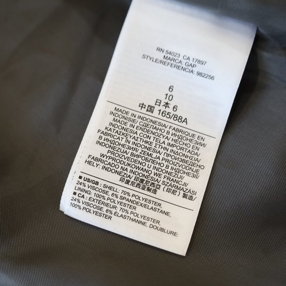 GAP Size 6 Gray Academy Blazer Suit Jacket Career - Picture 11 of 11